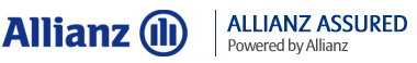 Two logos. Allianz logo on the left, Allianz Assured, Powered by Allianz logo on the right.